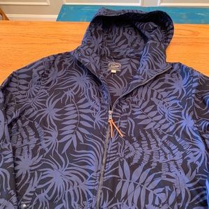 J. Crew printed jacket with a hood. Sz XL
